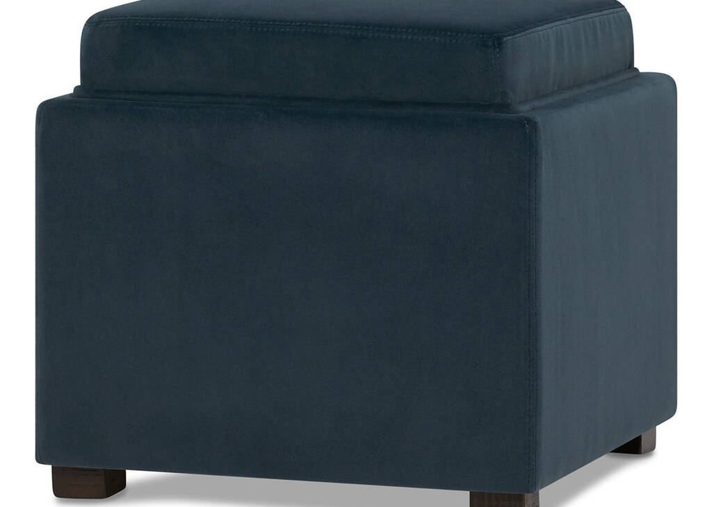 Fay Storage Ottoman -Alexa Steel