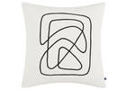 Flo Cotton Pillow 20x20 Ivory/Black