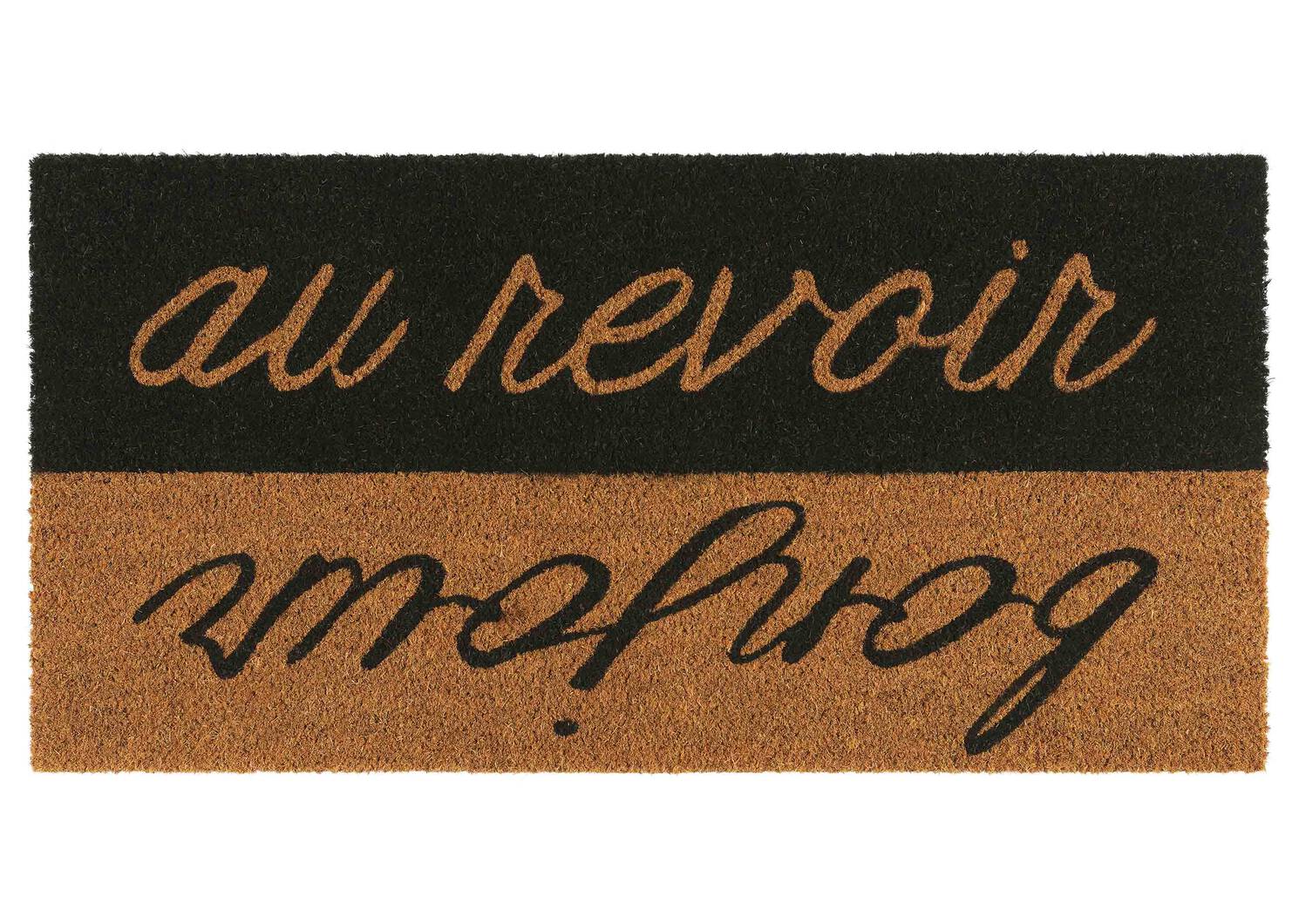 Bonjour Au Revoir Doormat Grey/Natura
