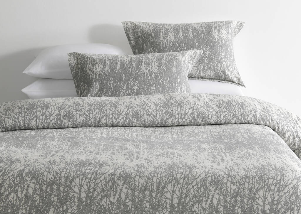 TG ens. housse couette coton Gia cend/gr