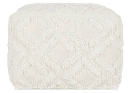 Pouf en coton Lambeth ivoire