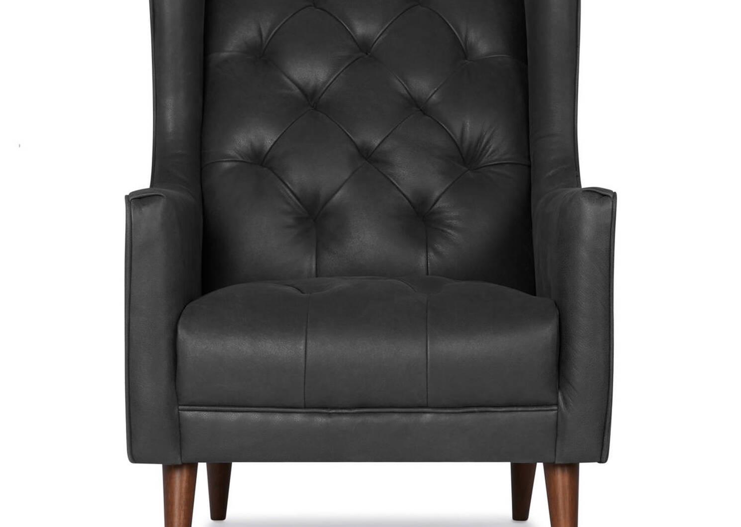 Fauteuil en cuir Lincoln -Thor charbon