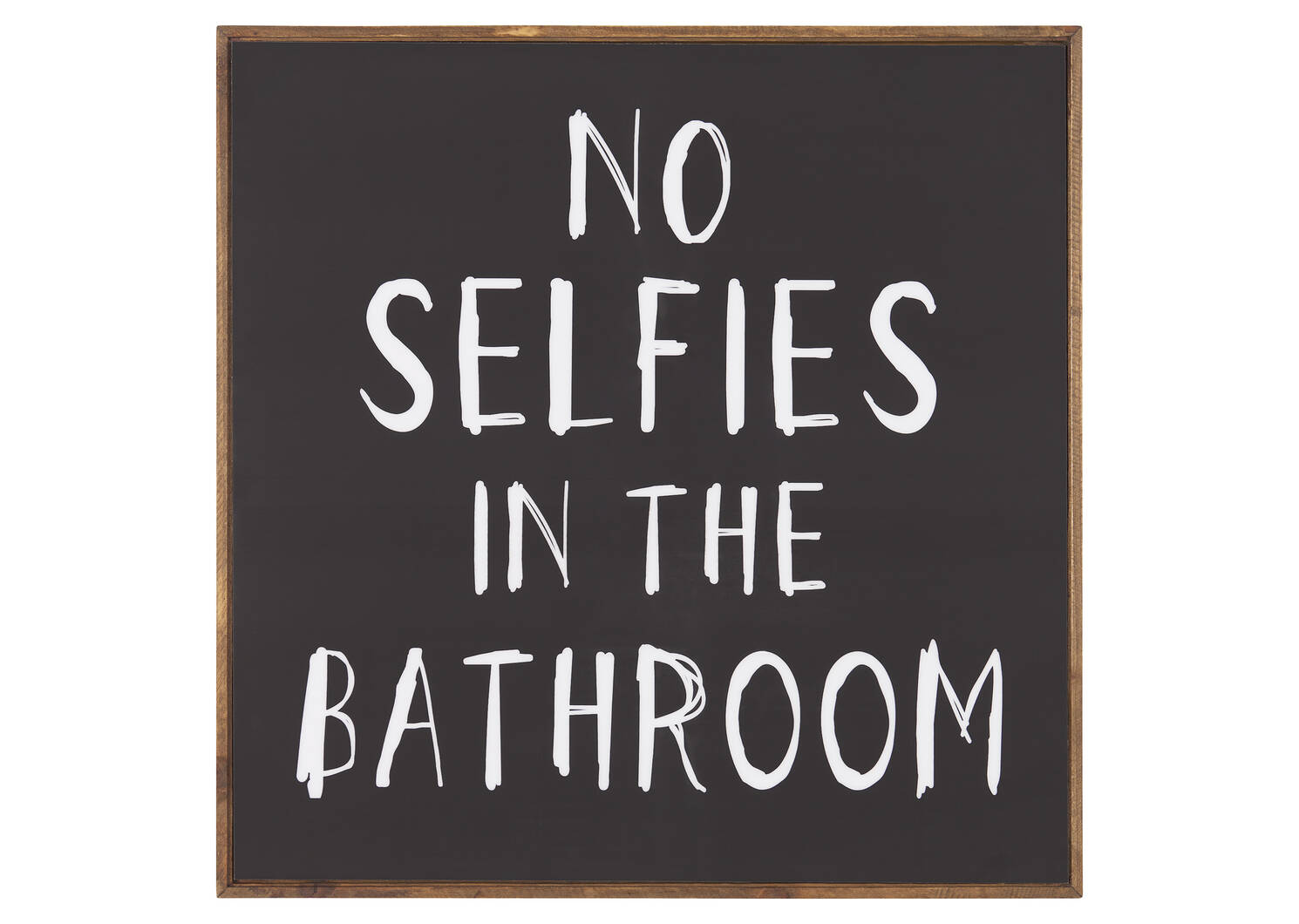 No Selfies Wall Plaque