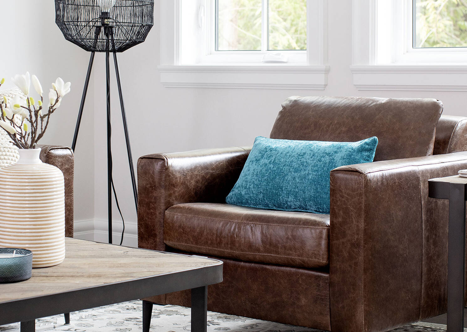 Lucca Custom Leather Armchair