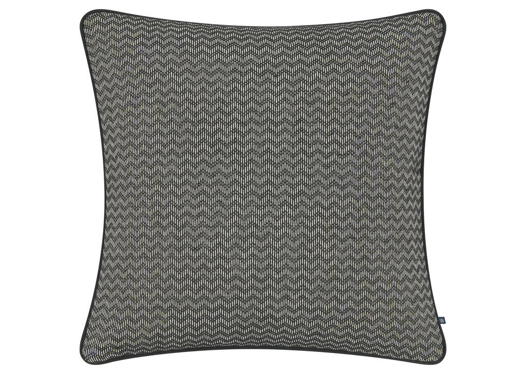 Coussin en coton Faye 20x20 noir/ivoire