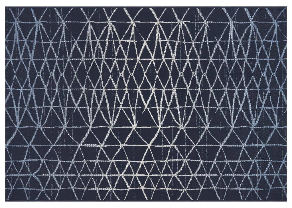 Seychelles Rug - ZigZag Blue/Ivory