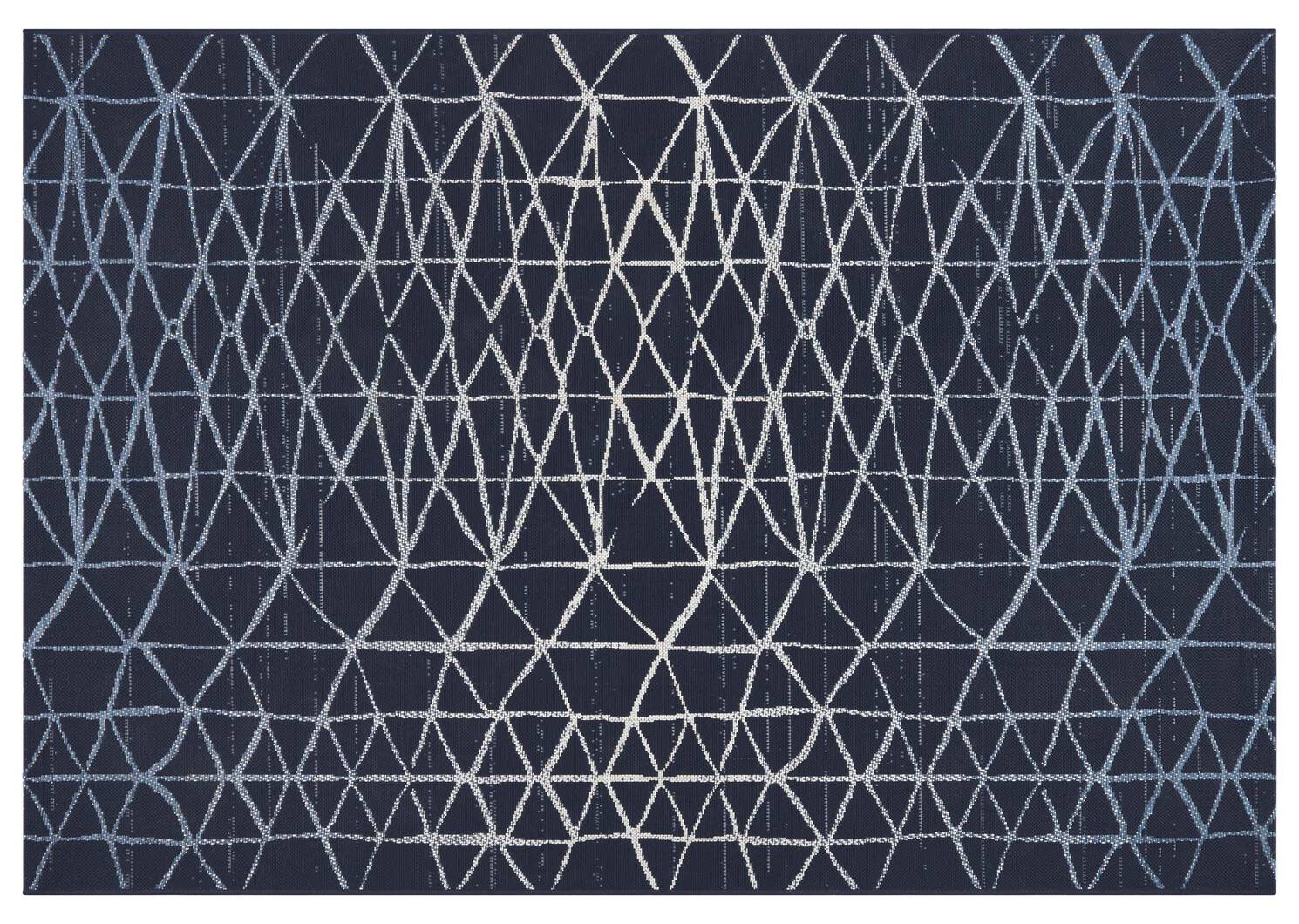 Seychelles Rug 63x91 ZigZag Blue/Ivor