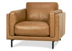 Fauteuil cuir Renfrew -Adler brun clair