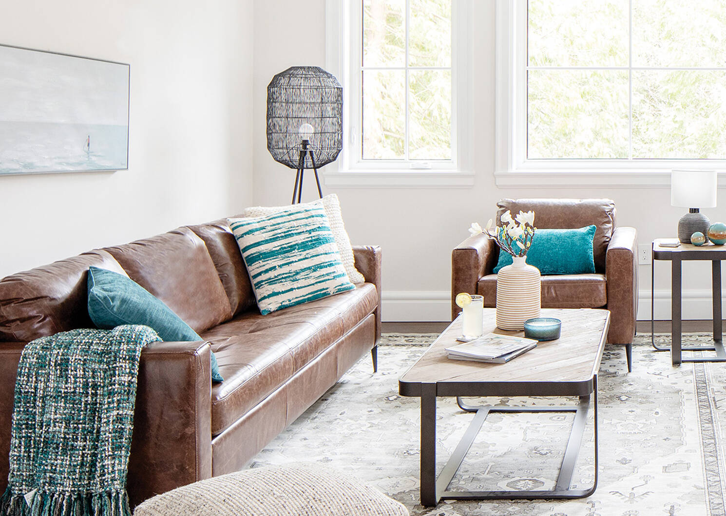Lucca Custom Leather Sofa
