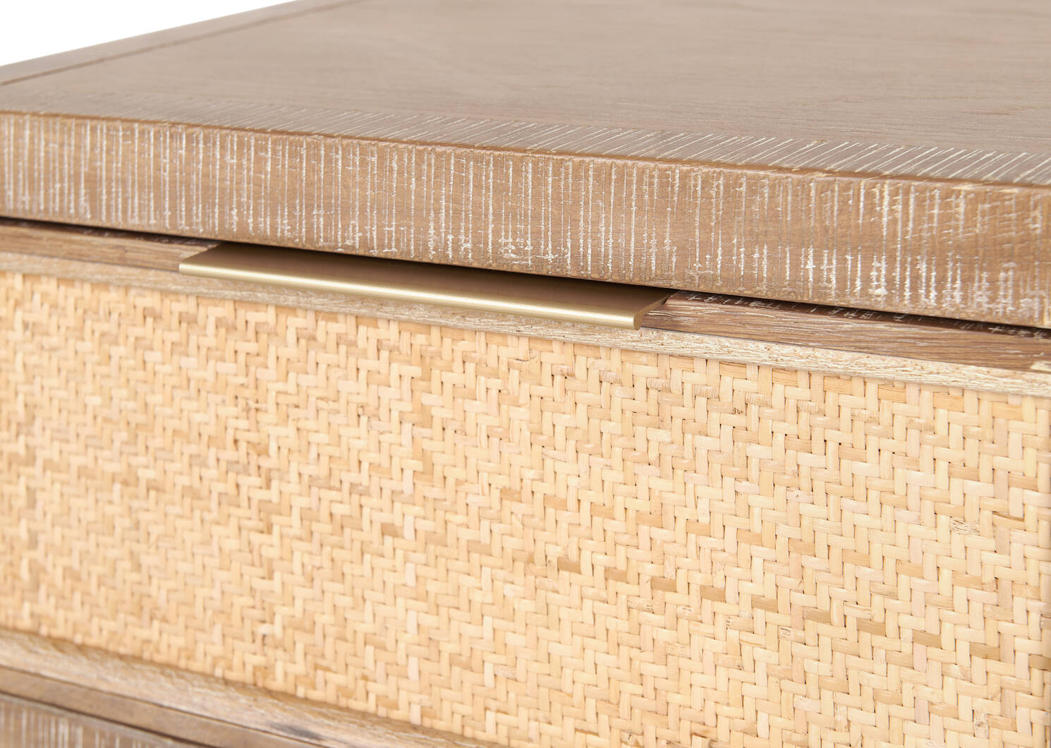 Graham Side Table -Ayr Drift/Rattan