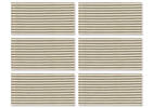 Ens. 6 serviettes rayé Audley vert/beige