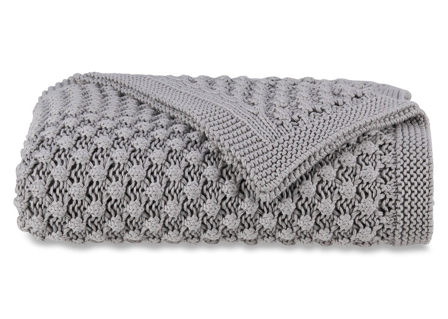 Ellie Cotton Throw Light Grey