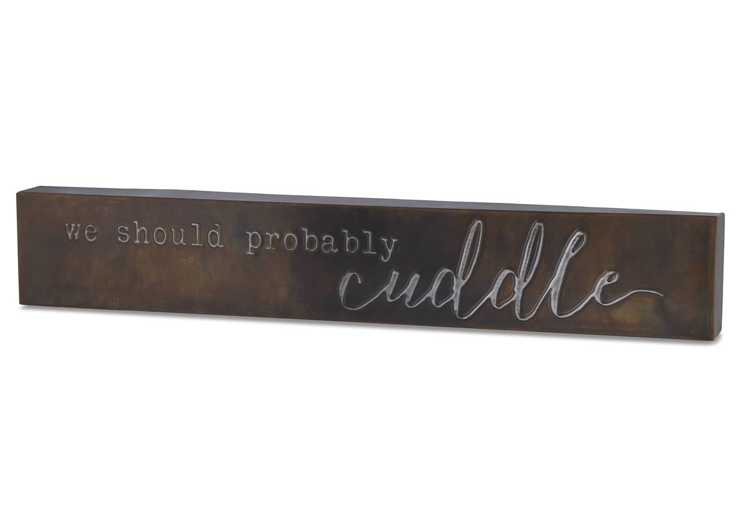 We Should Cuddle Block Dark Bronze