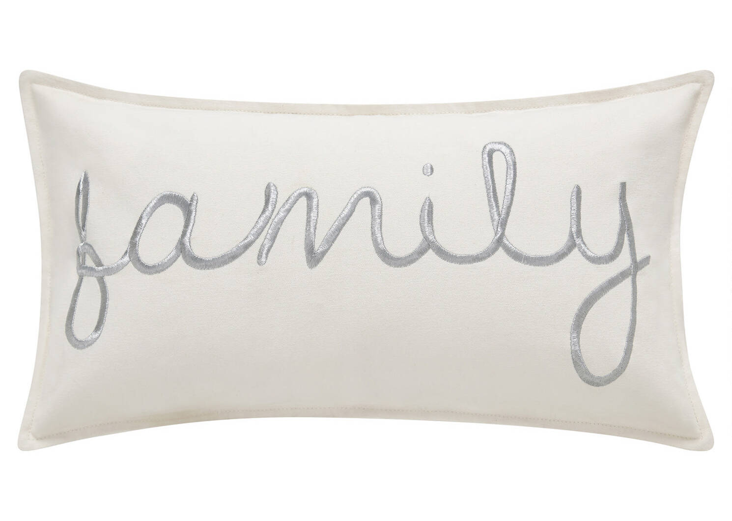 Coussin Family 12x22 blanc