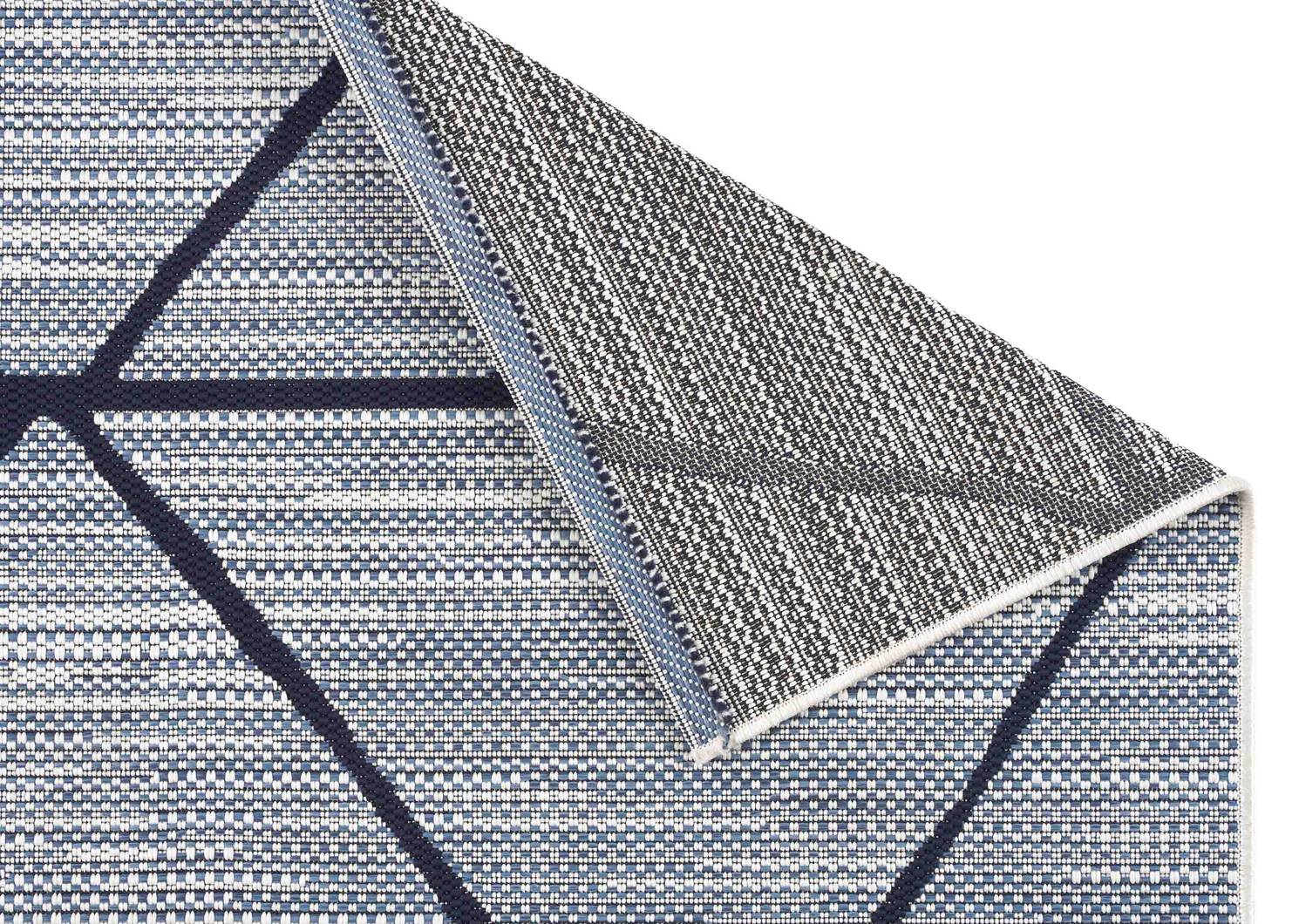 Seychelles Rug - Geo Blue/Ivory