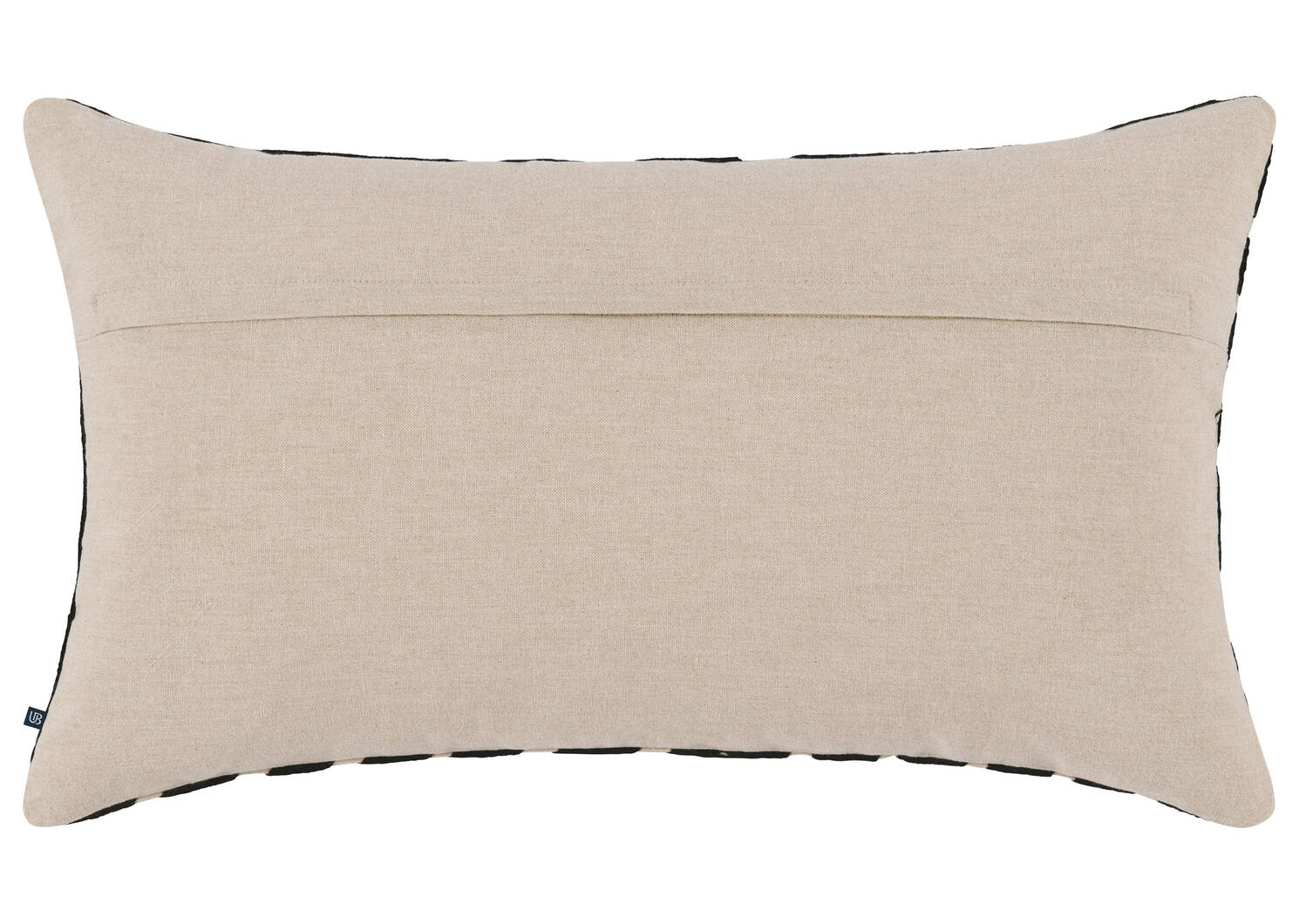 Avila Cotton Pillow 14x24 Black/Natural