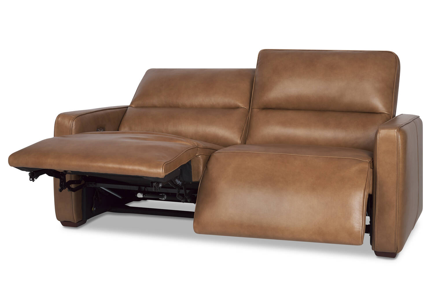 Encore Leather Reclining Sofa -Mira Rum