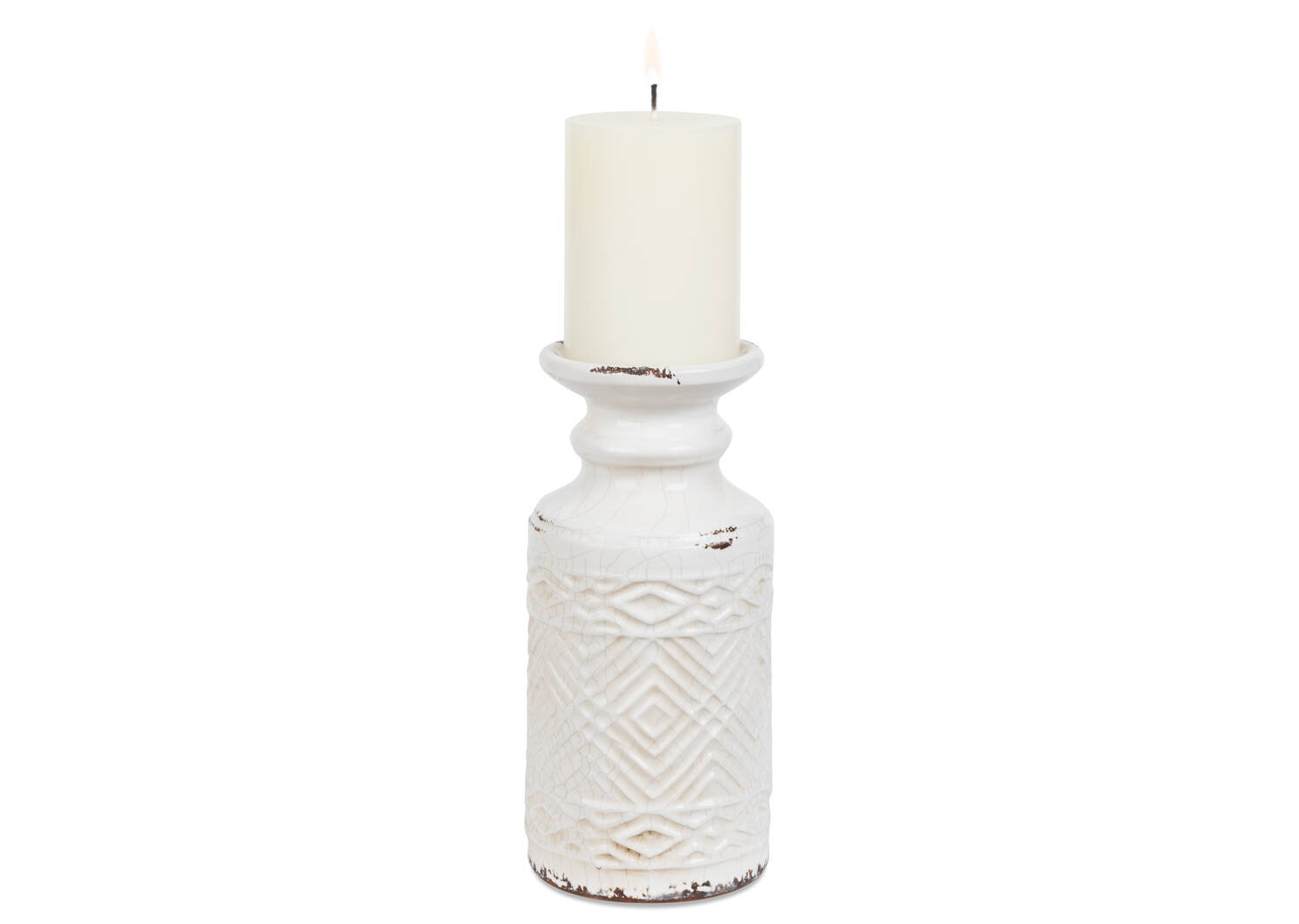 Tyree Candle Holders - White