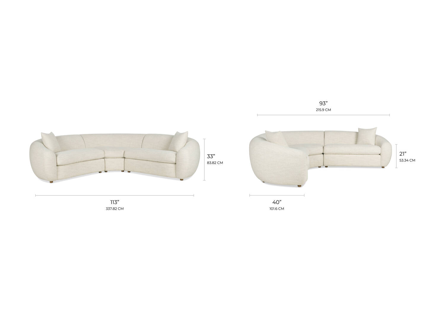 Ellison Sectional -Luly Ivory