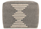Rhys Cotton Pouf Grey/Ivory