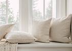 Coussin en boucle Cleo 20x20 ivoire