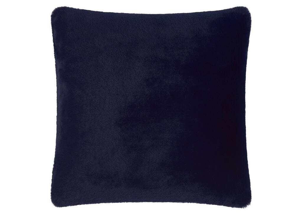 Flora Faux Fur Toss 20x20 Midnight