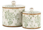 Chelsea Canister Small Ivory/Green
