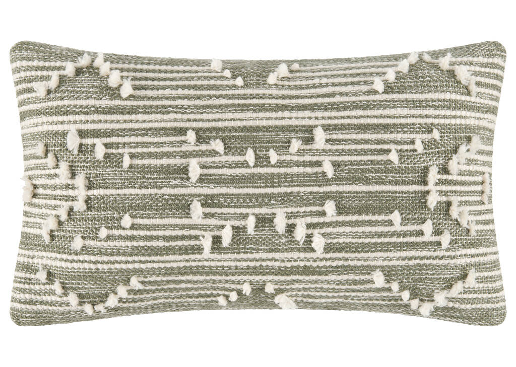 Coussin ext. Aldis 14x24 cyprès/ivoire