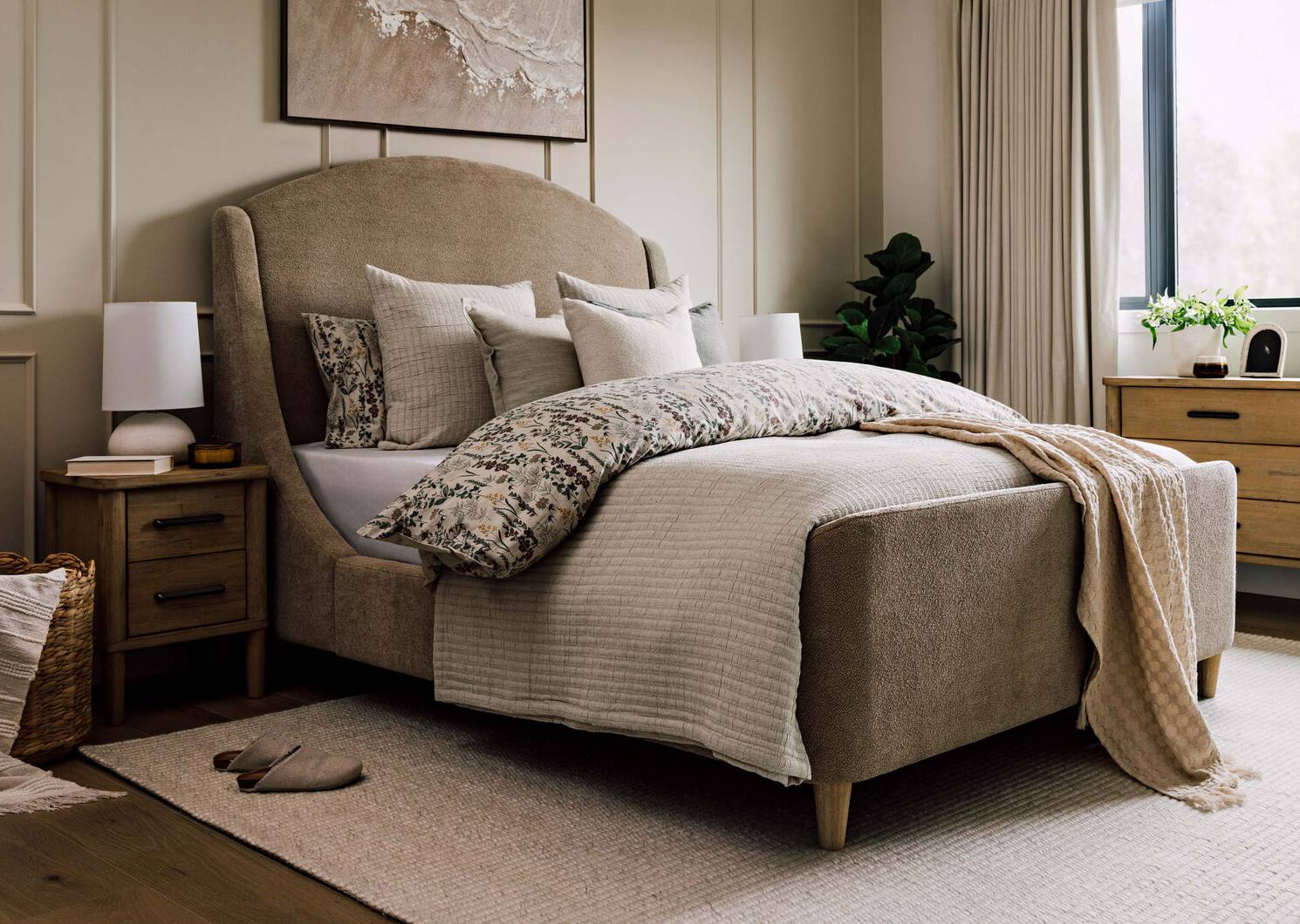 Eldon Slim Nightstand -Henley Sandstone