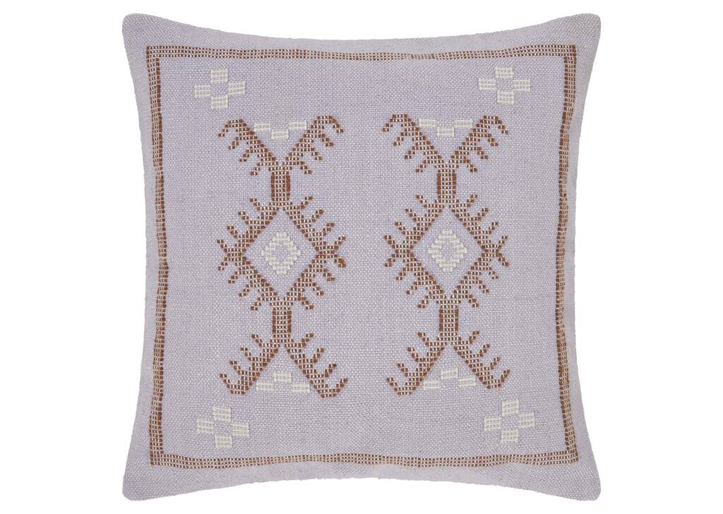 Coussin Aries 20x20 lilas/caramel/ivoire