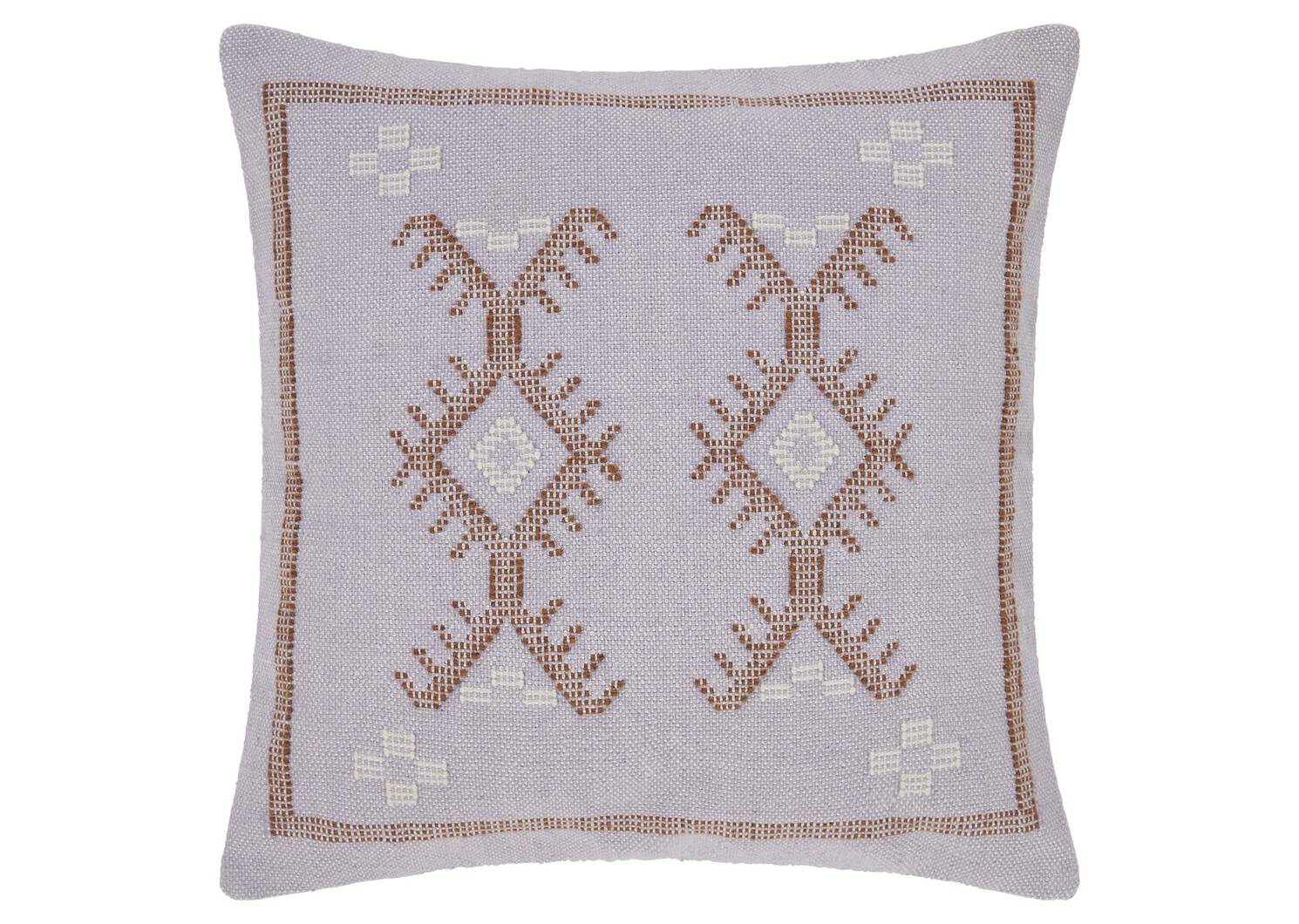 Coussin Aries 20x20 lilas/caramel/ivoire