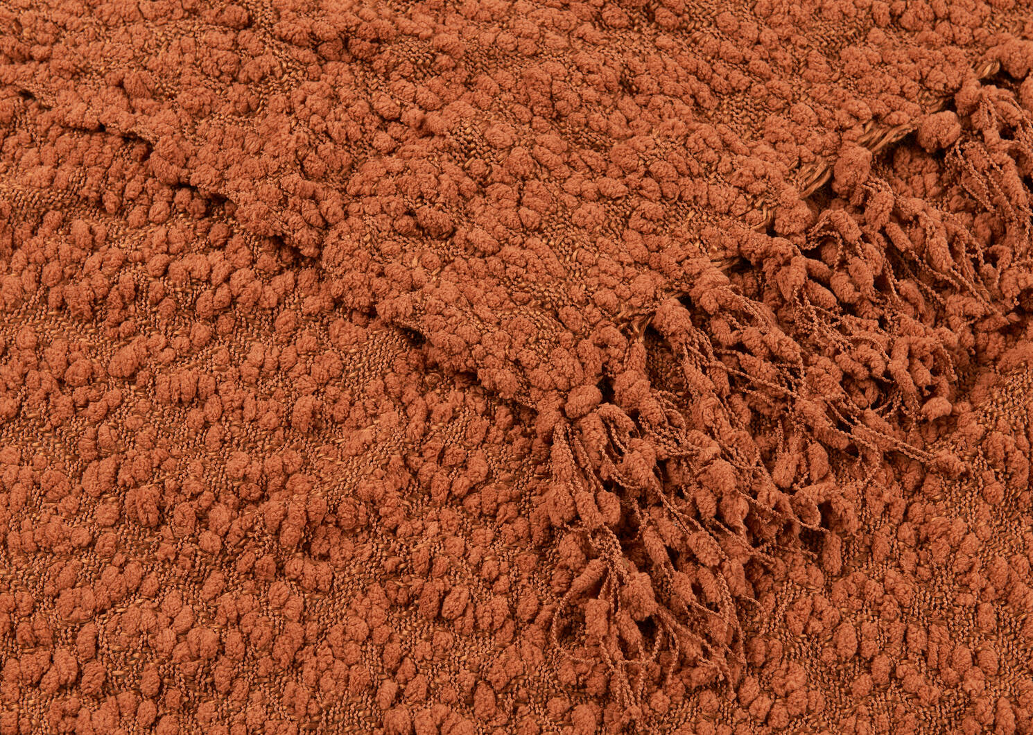 Jeté en chenille Colby terracotta