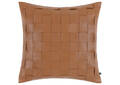 Coussin en cuir Quinn 20x20 cognac
