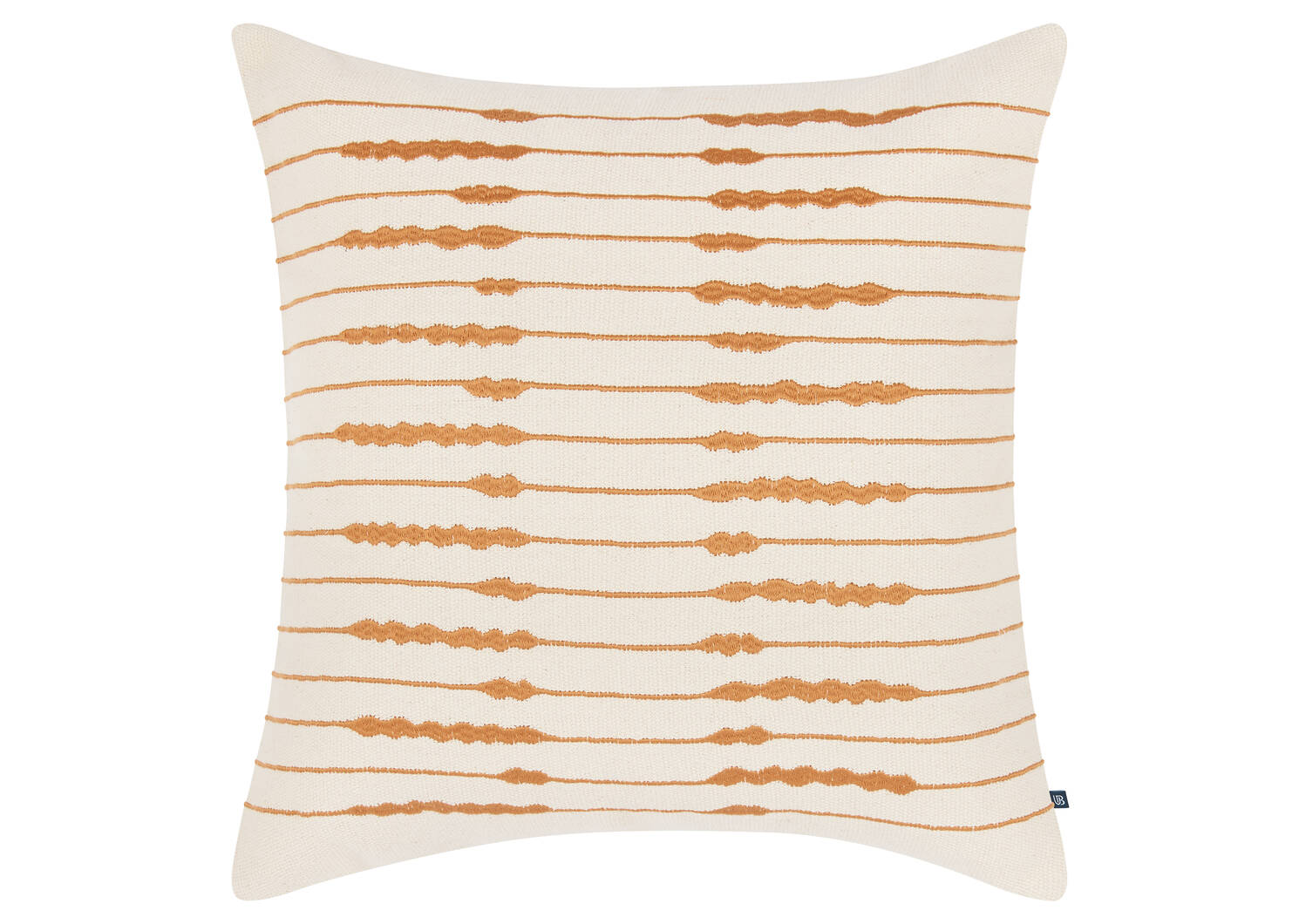 Zeb Cotton Pillow 20x20 Ivory/Brown