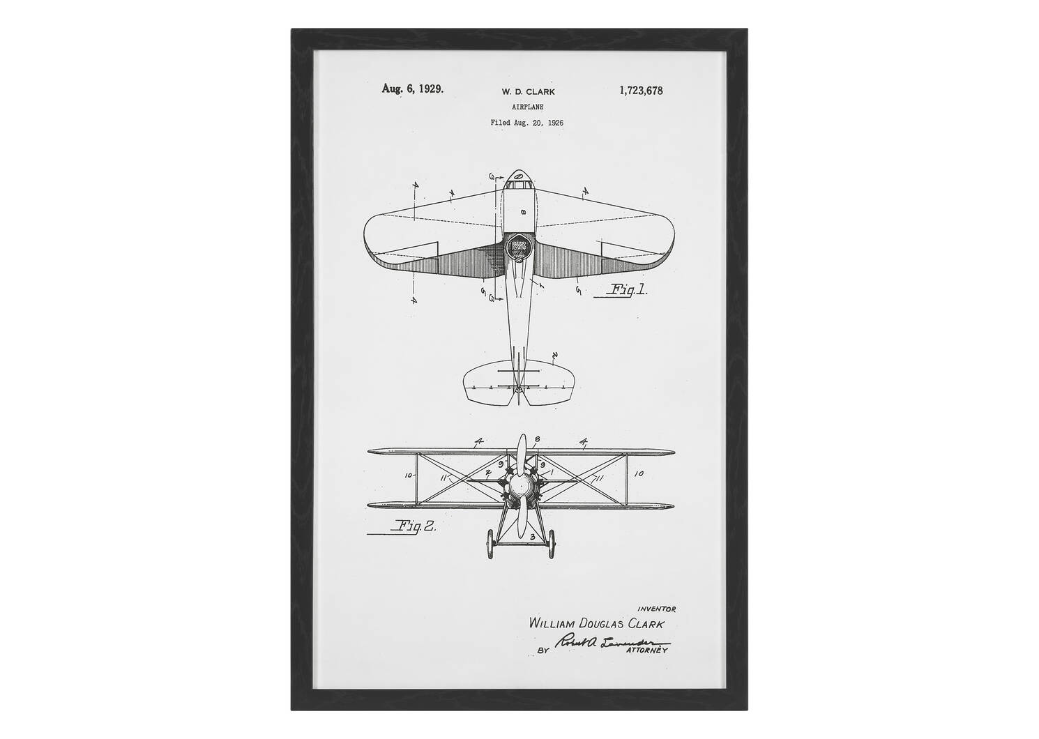 Tableau Airplane Patent (brevet d'avion)