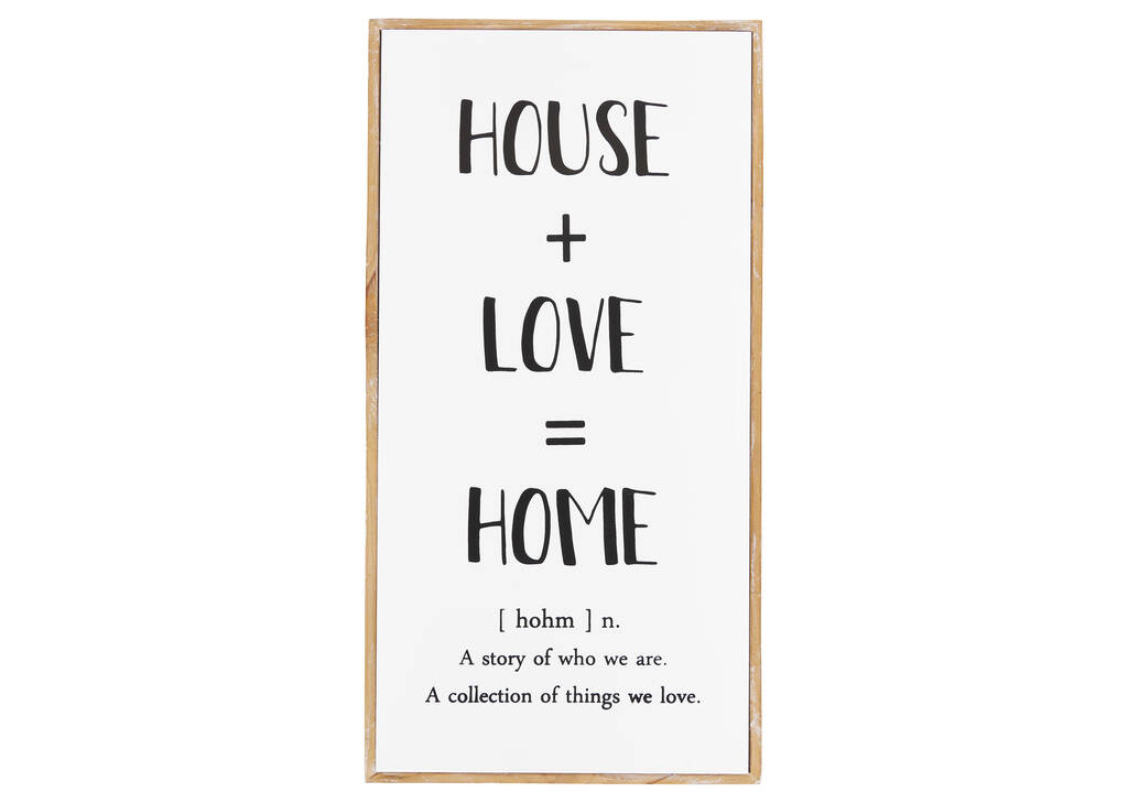 House & Love Wall Plaque