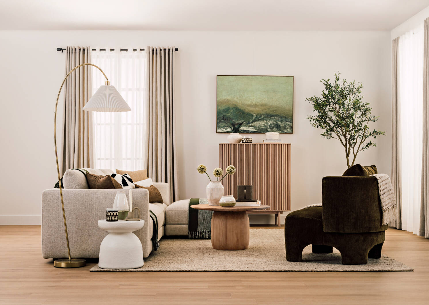 Mila Modular 3-Piece Loveseat Chaise