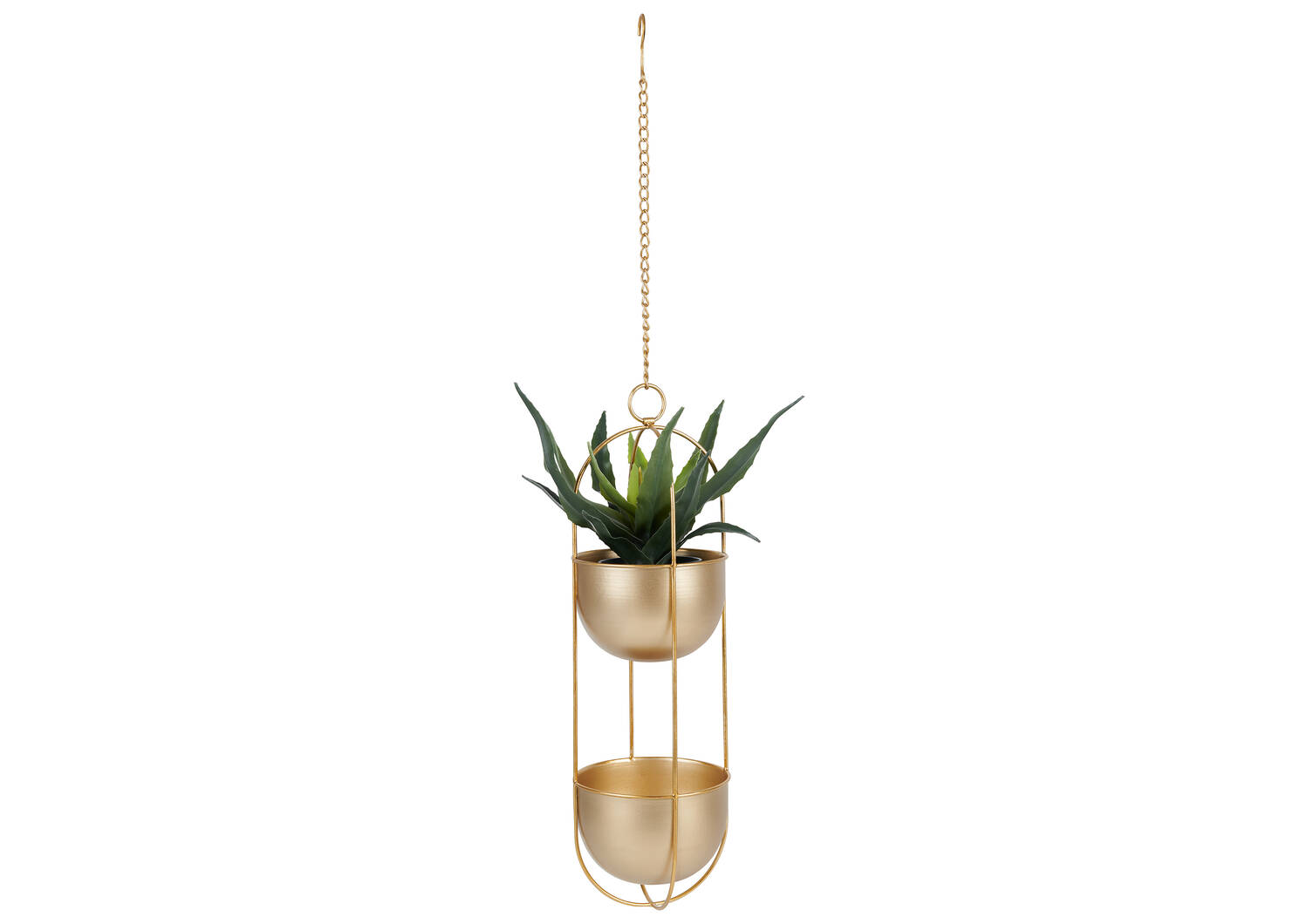 Rox Tiered Hanging Planter Brass
