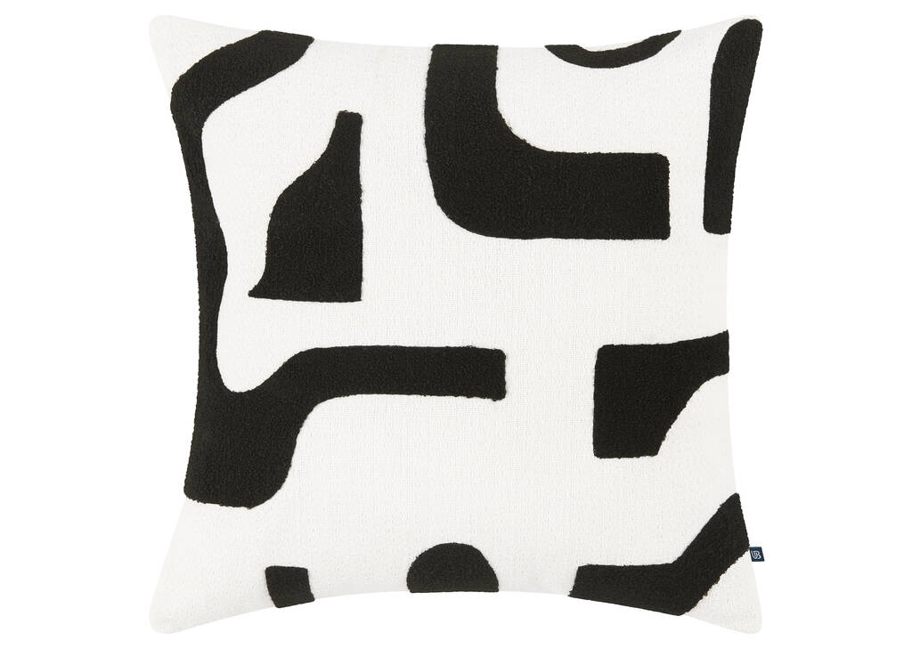 Roque Pillow 20x20 Ivory/Black