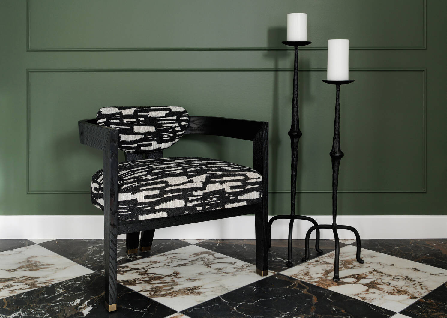 Fauteuil Aly Velji -noir/abstrait