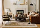 Solstice Accent Table -Faux Travertine