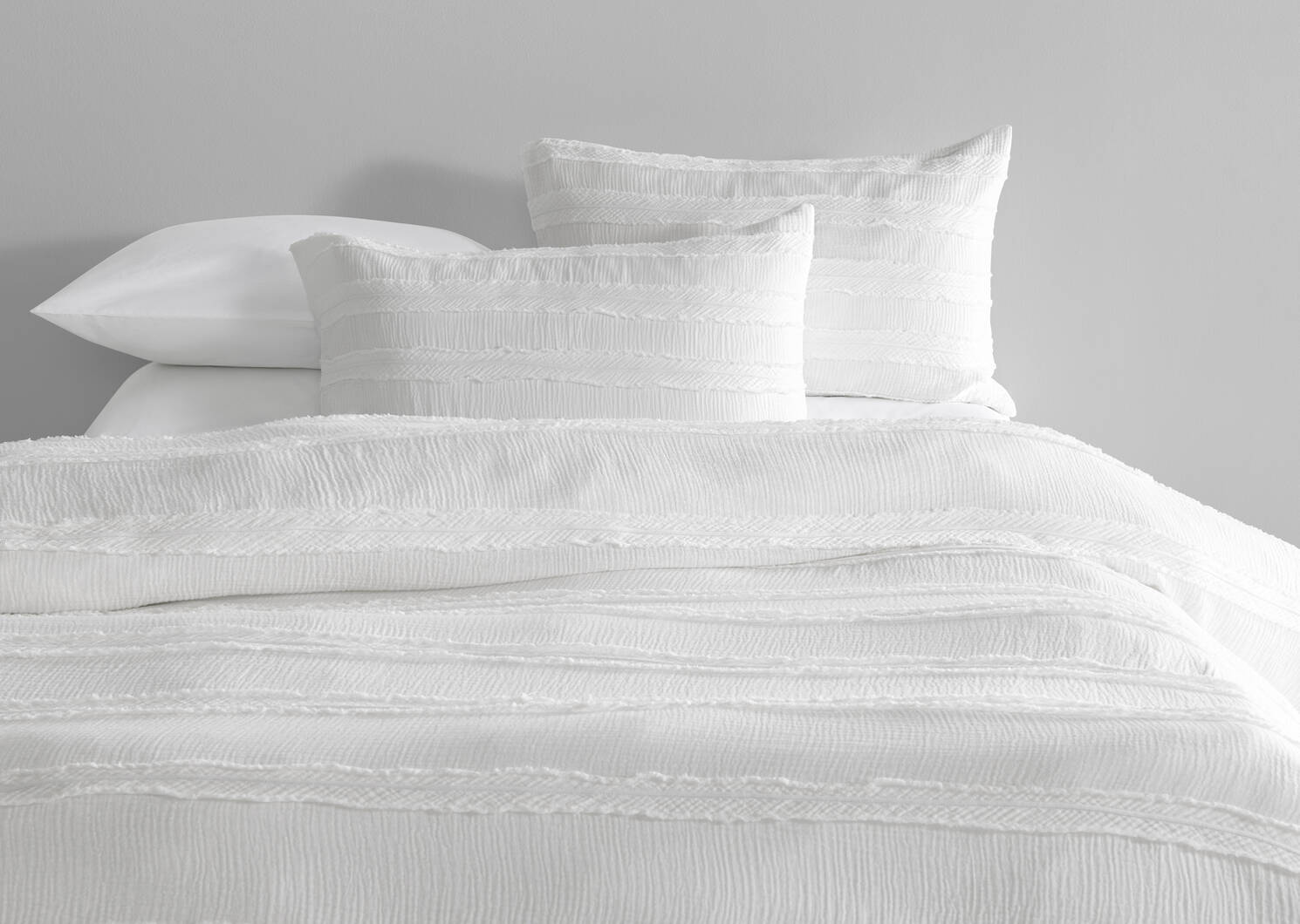 Umbria Cotton Duvet Set King Ivory