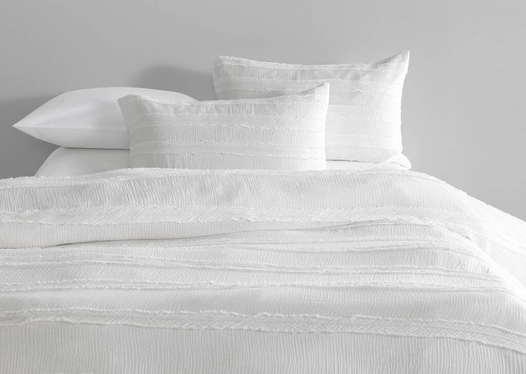 Umbria Cotton Duvet Set King Ivory