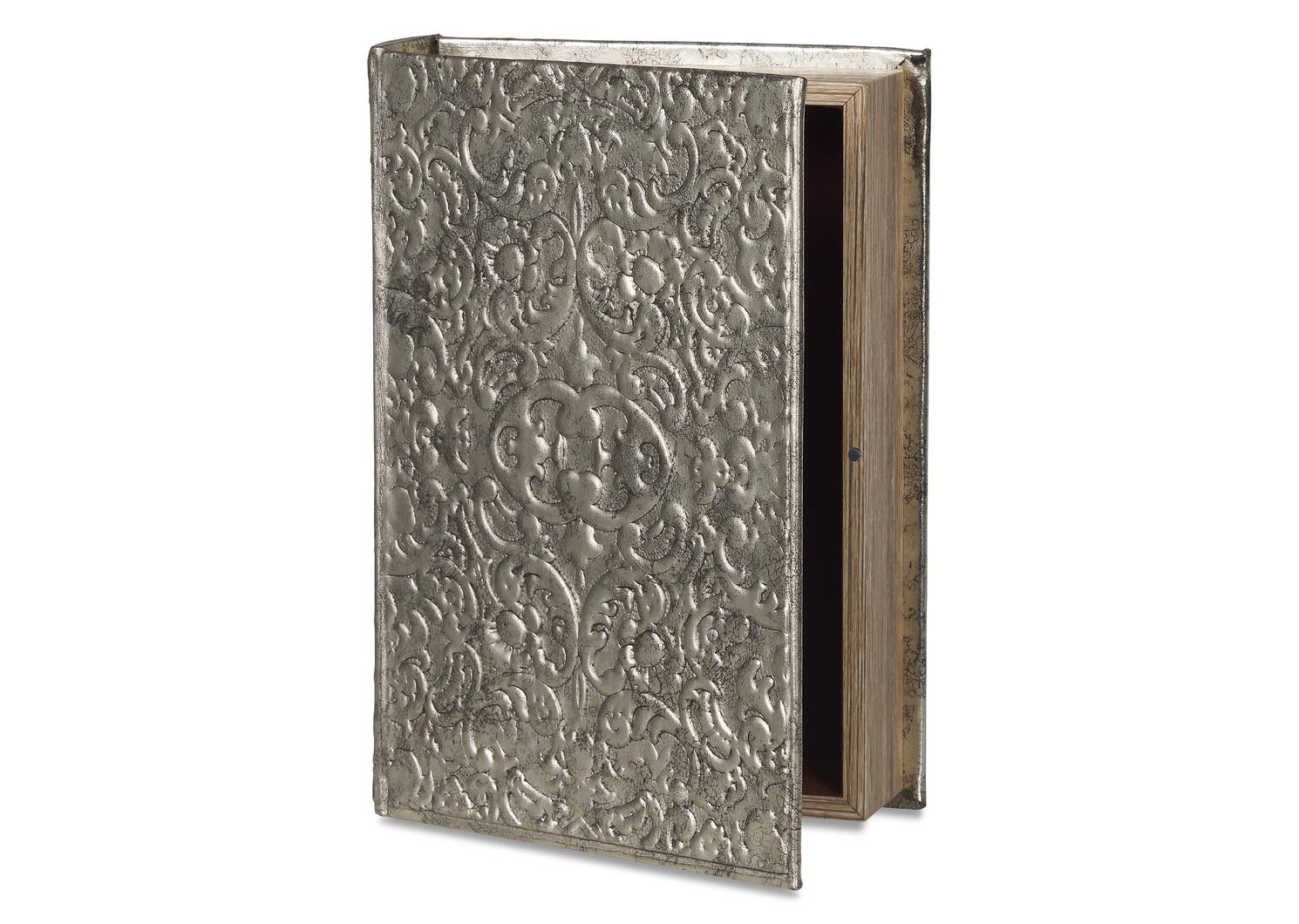 Grande boîte-livre Charmant étain