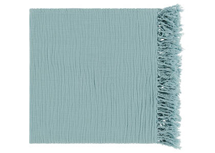 Monterey Cotton Throw 50x60 Deep Aqua