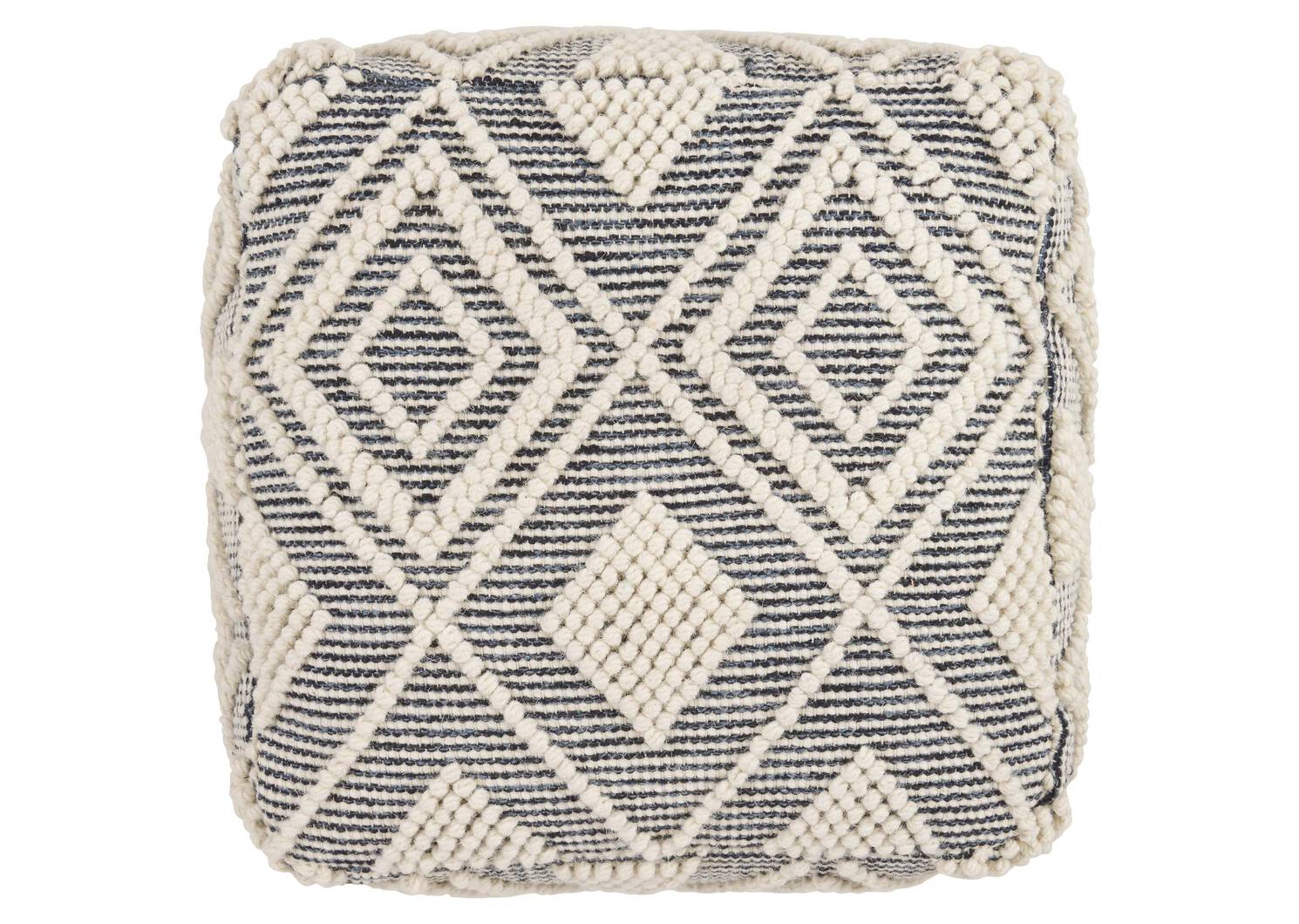 Olympia Pouf Navy/Ivory