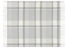 Aaron Plaid Throw Lt Grey/Ivory/Dk Gr