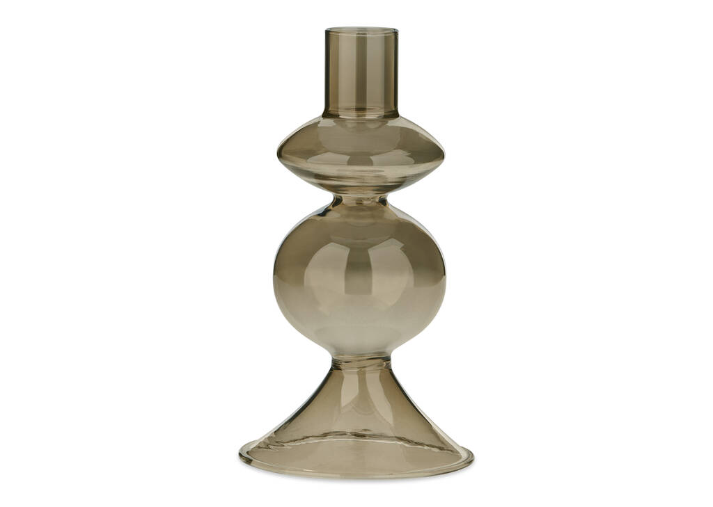 Bobbi Candle Holder Small Brown