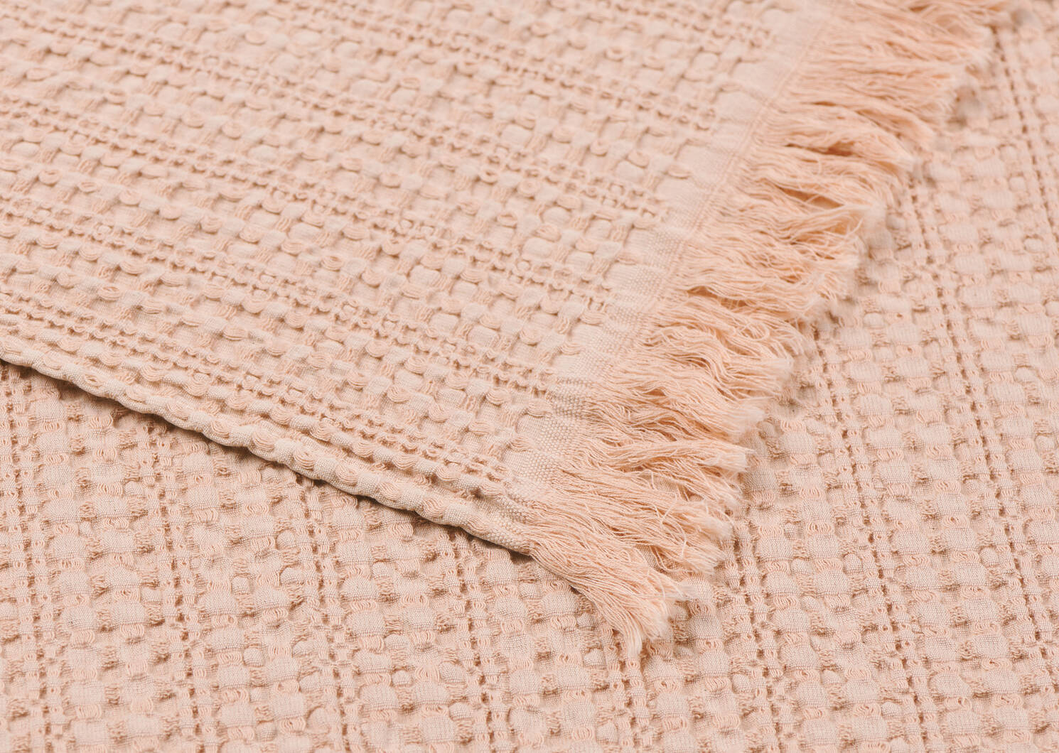 Darwin Waffle Throw Pink Dust