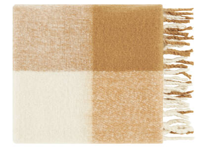 Kennedy Plaid Throw Natural/Camel